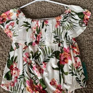 floral off shoulder top